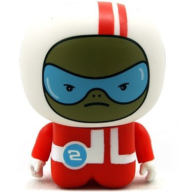 Red Perp Unipo figure by Unklbrand, produced by Unklbrand. Front view.
