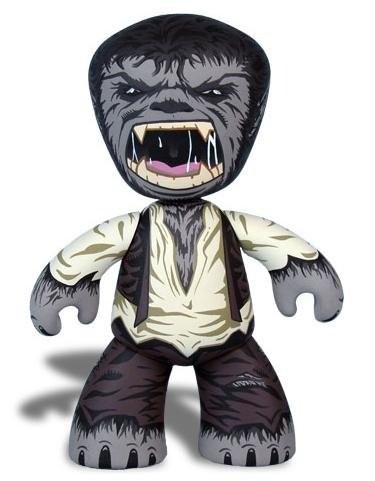 Wolfman figure, produced by Mezco Toyz. Front view.