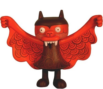 Steven the Bat - Blood & Guts figure by Bwana Spoons, produced by Super7. Front view.