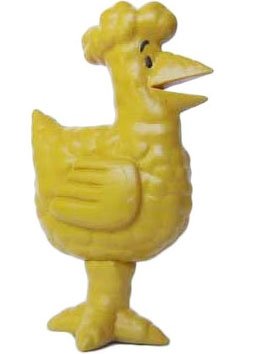 Chicken Bittle (Chase) figure, produced by Kidrobot. Front view.