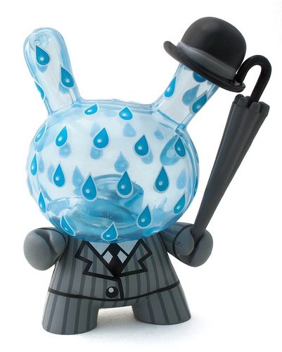 Rainy London figure by Triclops, produced by Kidrobot. Front view.