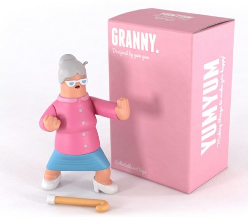 Granny figure by Yum Yum London. Front view.