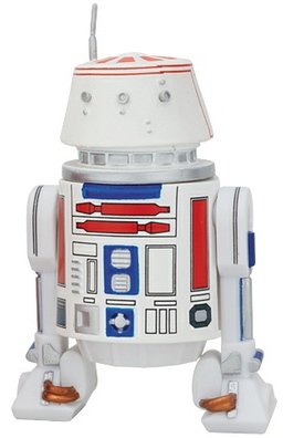 R5-D4 figure by Lucasfilm Ltd., produced by Medicom Toy. Front view.