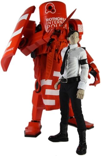 Father & Son  figure by Ashley Wood, produced by Threea. Front view.