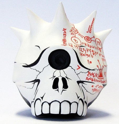 Libertas Scribed figure by Jon-Paul Kaiser, produced by Man-E Toys. Front view.
