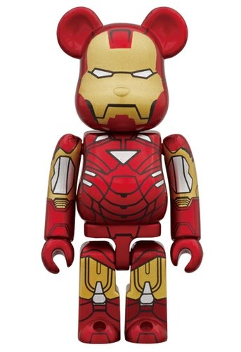 Iron Man Mark VI Be@rbrick figure by Marvel, produced by Medicom Toy. Front view.