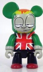 UK Punk Ape figure by Mca, produced by Toy2R. Front view.