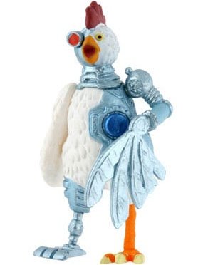 Robot Chicken figure, produced by Kidrobot. Front view.