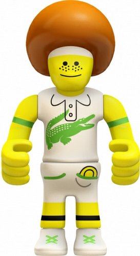 LaCoste02  figure by Eboy, produced by Kidrobot. Front view.