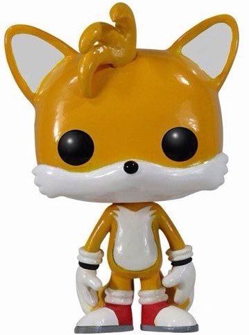Tails figure, produced by Funko. Front view.