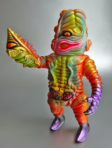 Salamander Joe - Poison Touch figure by Paul Kaiju. Front view.