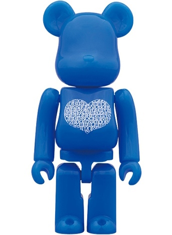 International Love Heart Azur Be@rbrick 100% - Medicom Toy 15th Anniversary Exhibition