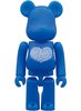 International Love Heart Azur Be@rbrick 100% - Medicom Toy 15th Anniversary Exhibition