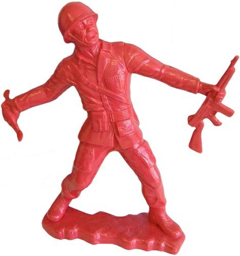 Big Army Man - 3D Retro Exclusive figure by Frank Kozik, produced by Ultraviolence. Front view.