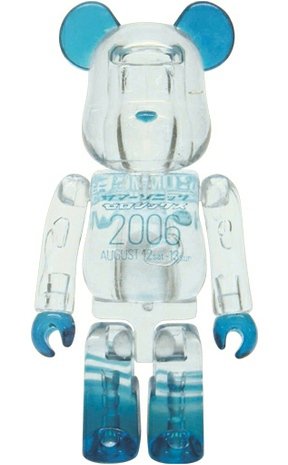 Summer Sonic 2006 Be@rbrick 100% - Clear  figure by Hmv, produced by Medicom Toy. Front view.