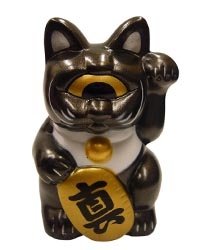 Fortune Cat - Gun Metal   figure, produced by Realxhead. Front view.