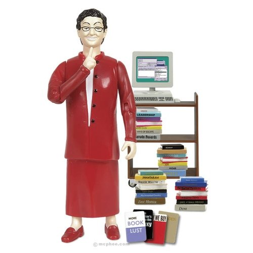 Deluxe Librarian Action Figure figure, produced by Accoutrements. Front view.