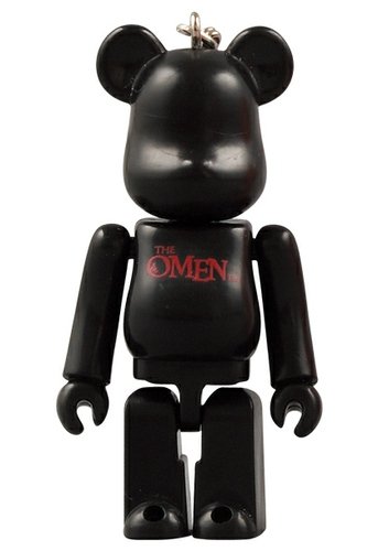 The Omen 70% Be@rbrick   figure, produced by Medicom Toy. Front view.