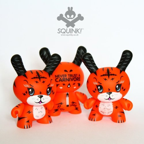 Ken The Mysterious Tiger - Artist Edition figure by Squink!, produced by Kidrobot. Front view.