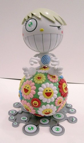 Mr. Wink figure by Takashi Murakami, produced by Kaikai Kiki Ltd.. Front view.