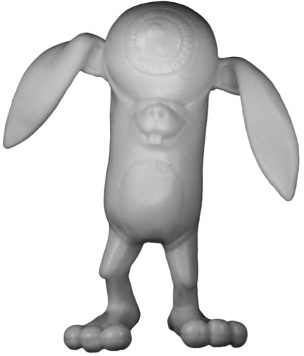 Bunnywith...Mesmerizing Eye figure by Alex Pardee, produced by October Toys. Front view.