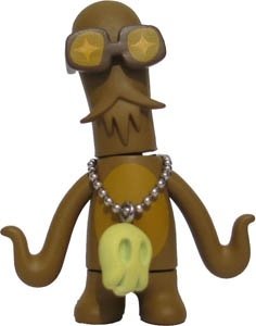 Egyptian Clive Squid figure by Pete Fowler. Front view.