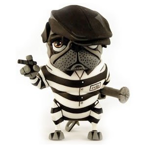 Pugzee - Jailbreaker figure by Dave Cortes, produced by Inu Art. Front view.