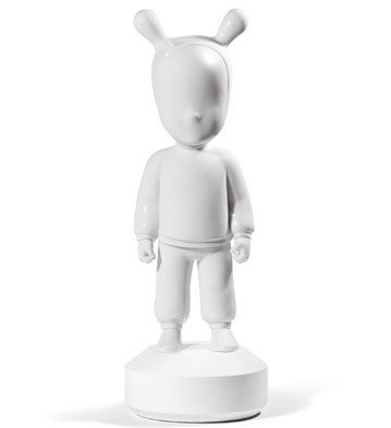 The White Guest  figure by Jaime Hayon, produced by Lladró. Front view.