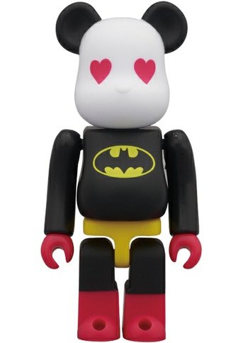 Batman Be@rbrick 100%  figure by Dc Comics, produced by Medicom Toy. Front view.