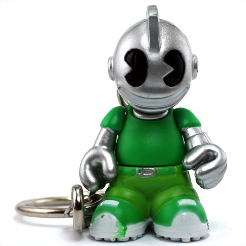 Lucky figure, produced by Kidrobot. Front view.