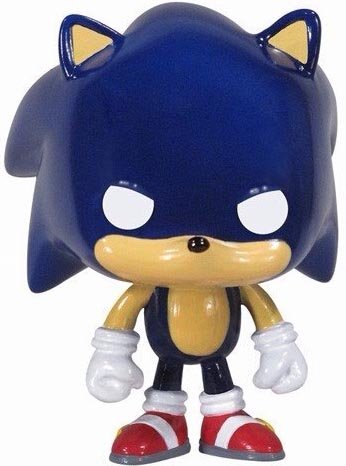 Sonic the Hedgehog figure, produced by Funko. Front view.