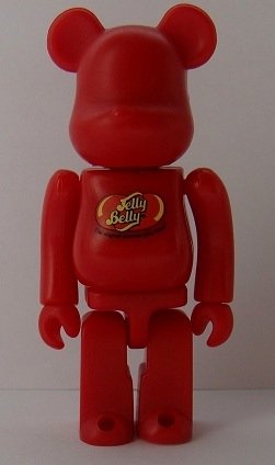 Jelly Belly Be@rbrick -  Very Cherry figure, produced by Medicom Toy. Front view.