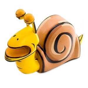 Gloober figure by Joe Ledbetter, produced by Kidrobot. Front view.