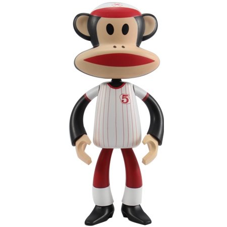 Baseball Player Julius figure by Paul Frank, produced by Play Imaginative. Front view.