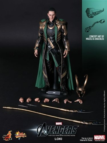 Loki figure by Yulli, produced by Hot Toys. Front view.