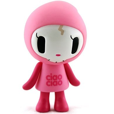 Ciao Ciao figure by Simone Legno (Tokidoki), produced by Strangeco. Front view.