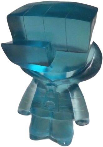 Moneygrip Tint - Blue figure by Kano, produced by Argonaut Resins. Front view.