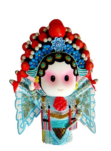 Chinese Peking Opera Series 5 figure - Liang Warrior figure, produced by Earth Nest. Front view.