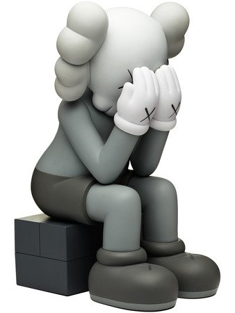 Companion - Passing Through figure by Kaws, produced by Medicom Toy. Front view.