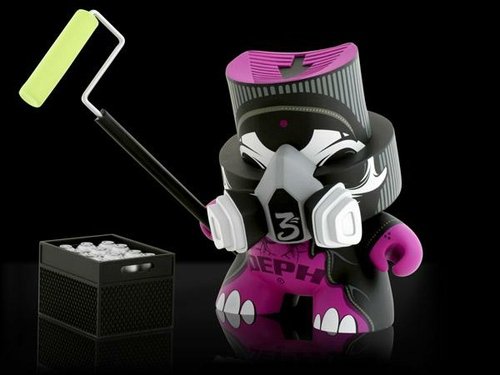 6 Holy Roller SDCC Exclusive figure by Deph, produced by Kidrobot. Front view.