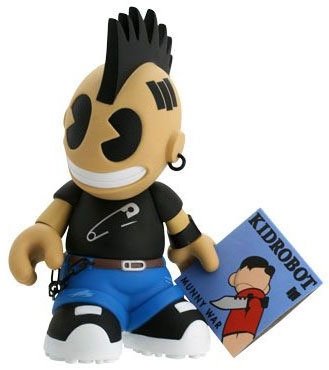Kidrobot Mascot 16 - KidPunk 1984 Edition figure, produced by Kidrobot. Front view.