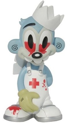 Billy Bananas - Medic figure by Tristan Eaton, produced by Thunderdog Studios. Front view.