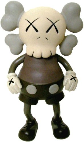 Companion - Brown figure by Kaws, produced by Bounty Hunter (Bxh). Front view.