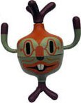 Totem Pals figure by Tim Biskup, produced by Sony Creative. Front view.