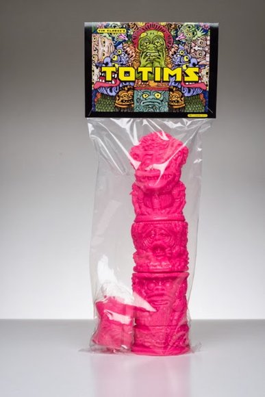 Totims - Pink figure by Tim Clarke, produced by Toy Art Gallery. Packaging.