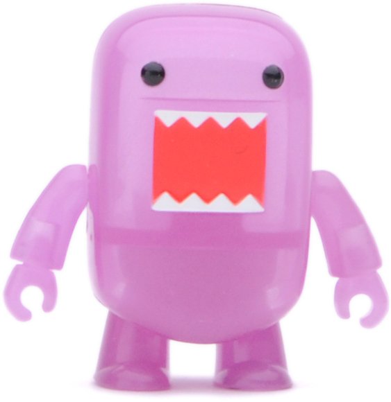 Translucent Lilac Domo Qee figure by Dark Horse Comics, produced by Toy2R. Front view.