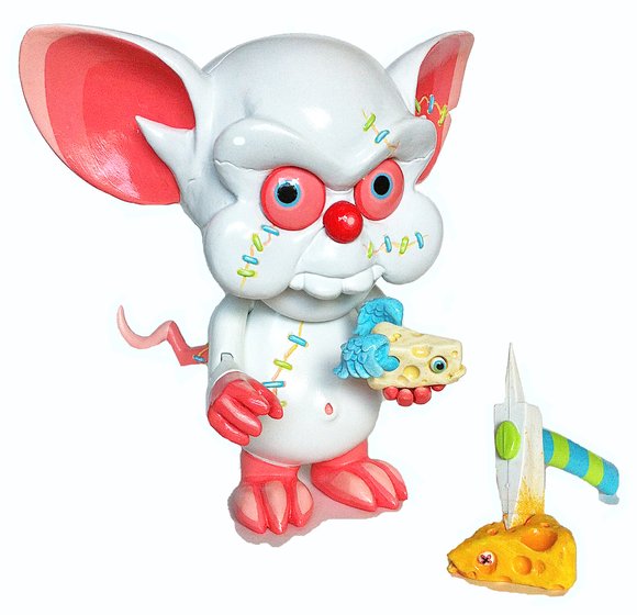 Troubled Brain Gone Insane figure by Kathleen Voigt, produced by Playge. Front view.