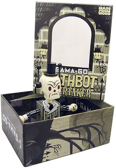 Gama-Go Deathbot - Undertaker figure by Tim Biskup, produced by Ningyoushi. Packaging.