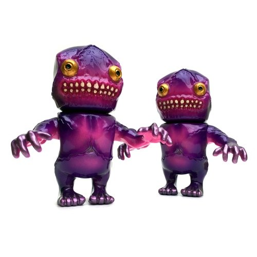 Uneasy Joe - Purple People Eater figure by Tru:Tek, produced by Stkl Toy. Front view.