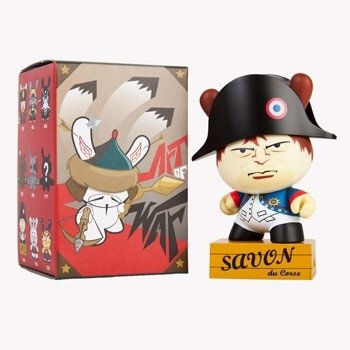 Napoleon figure by Frank Kozik, produced by Kidrobot. Front view.